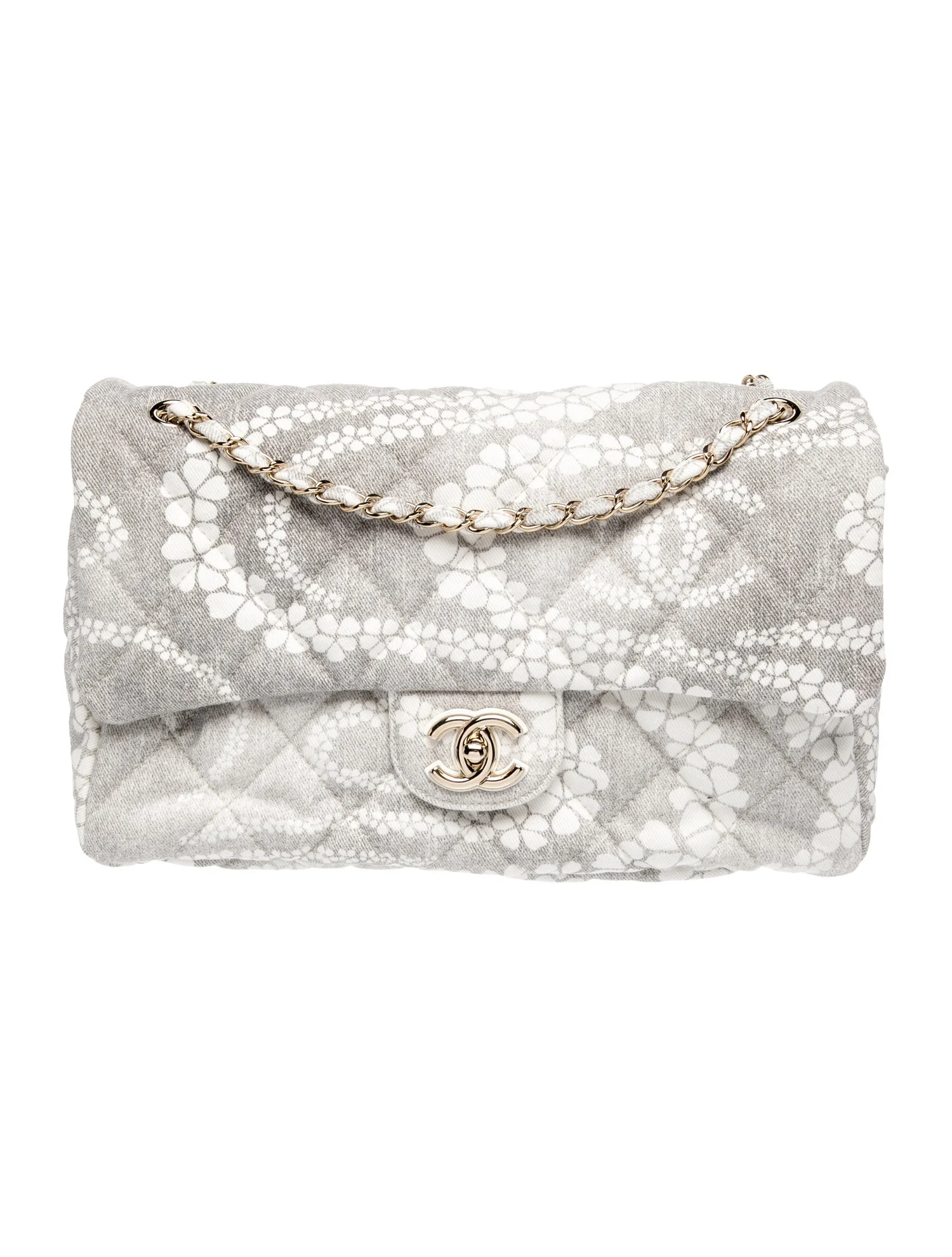 Denim Coco Beach Maxi Flap Bag