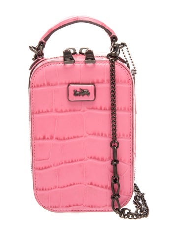 Embossed Leather Top Handle Bag