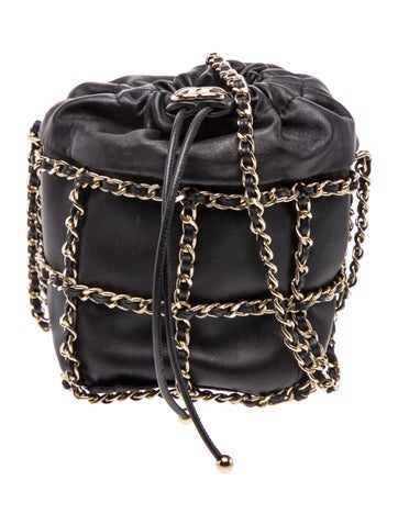 Chain Drawstring Bucket Bag