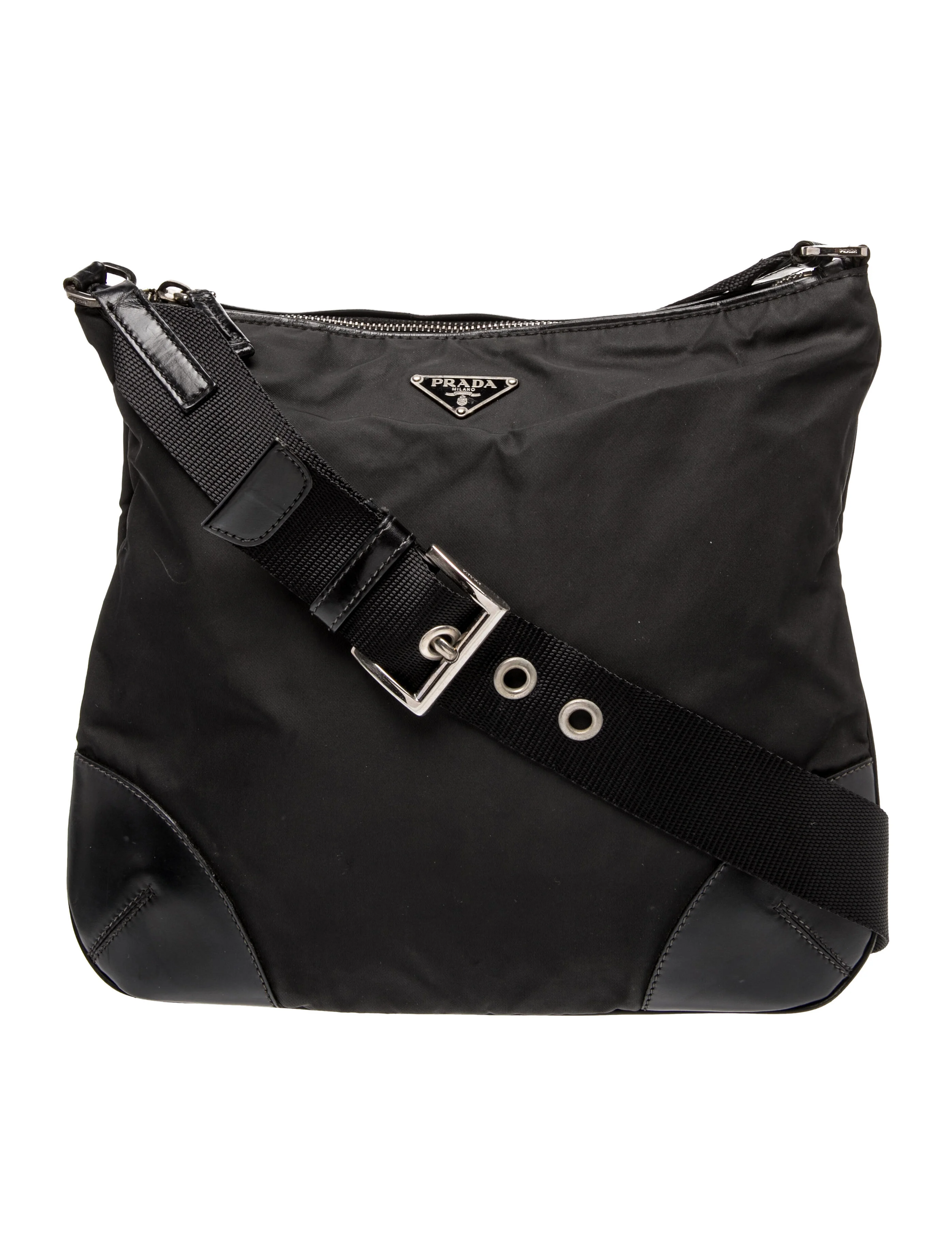 Enameled Metal Triangle Messenger Bag