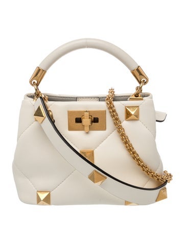 Roman Stud Top Handle Bag Small
