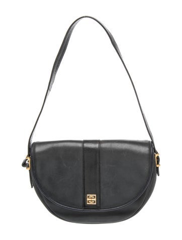 Leather Vintage 4G Flap Saddle Bag Medium