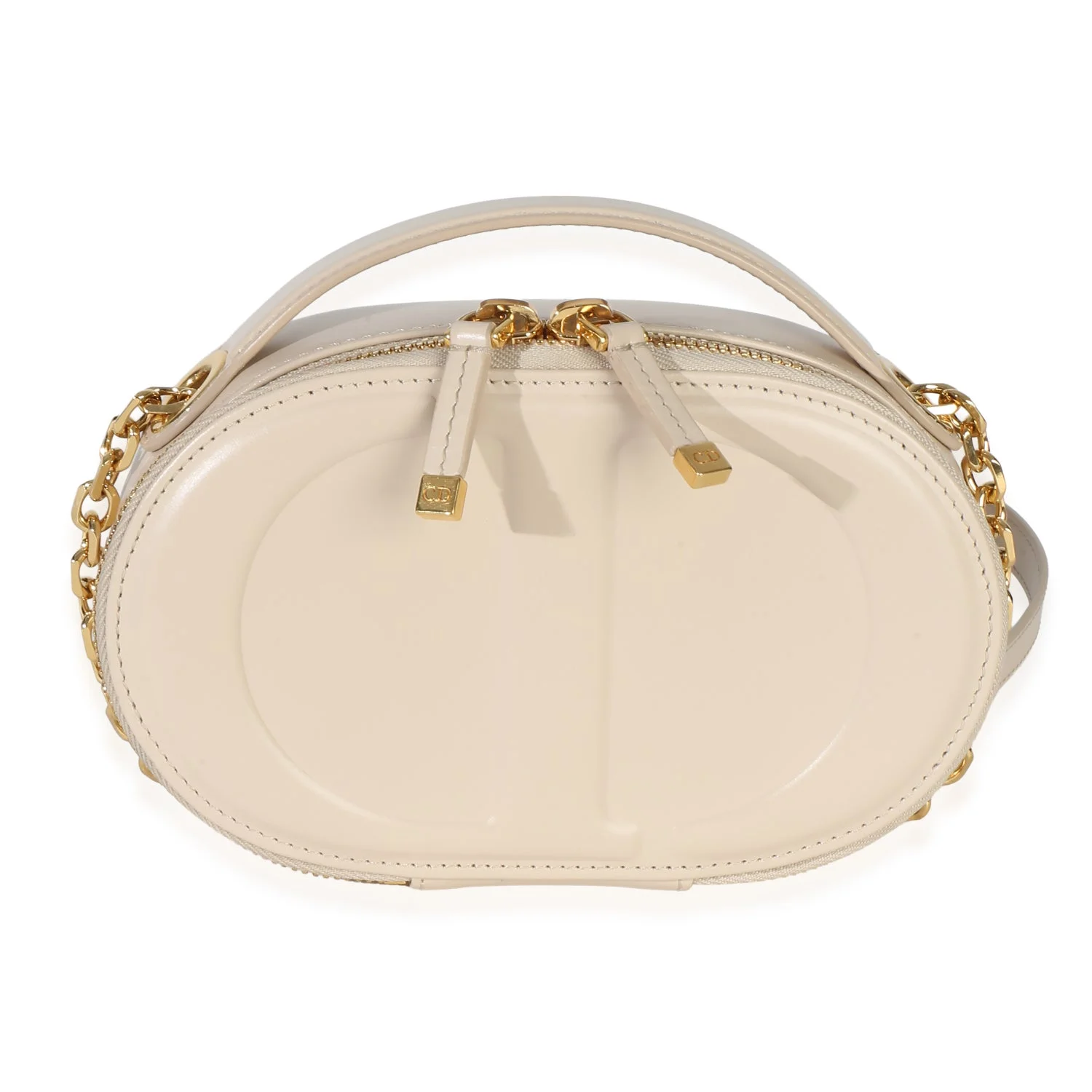 Leather Oval Crossbody Camera