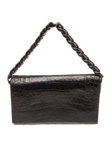 Crocodile Top Handle Bag