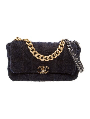 Large Tweed 19 Flap Bag