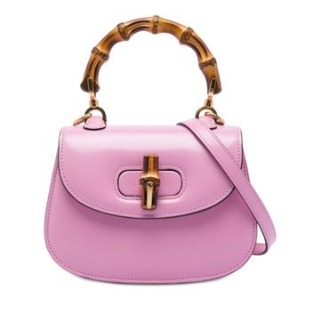 Mini Calfskin Web 1947 Bamboo Top Handle Bag