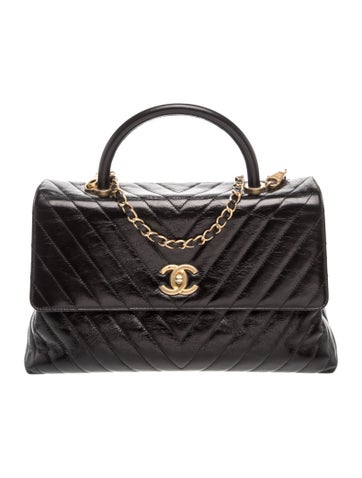 Chevron Medium Coco Handle Bag