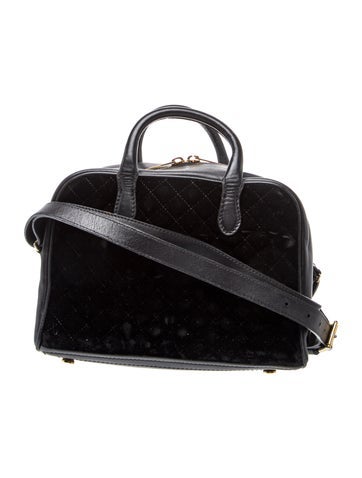 Balmain Velvet Top Handle Bag