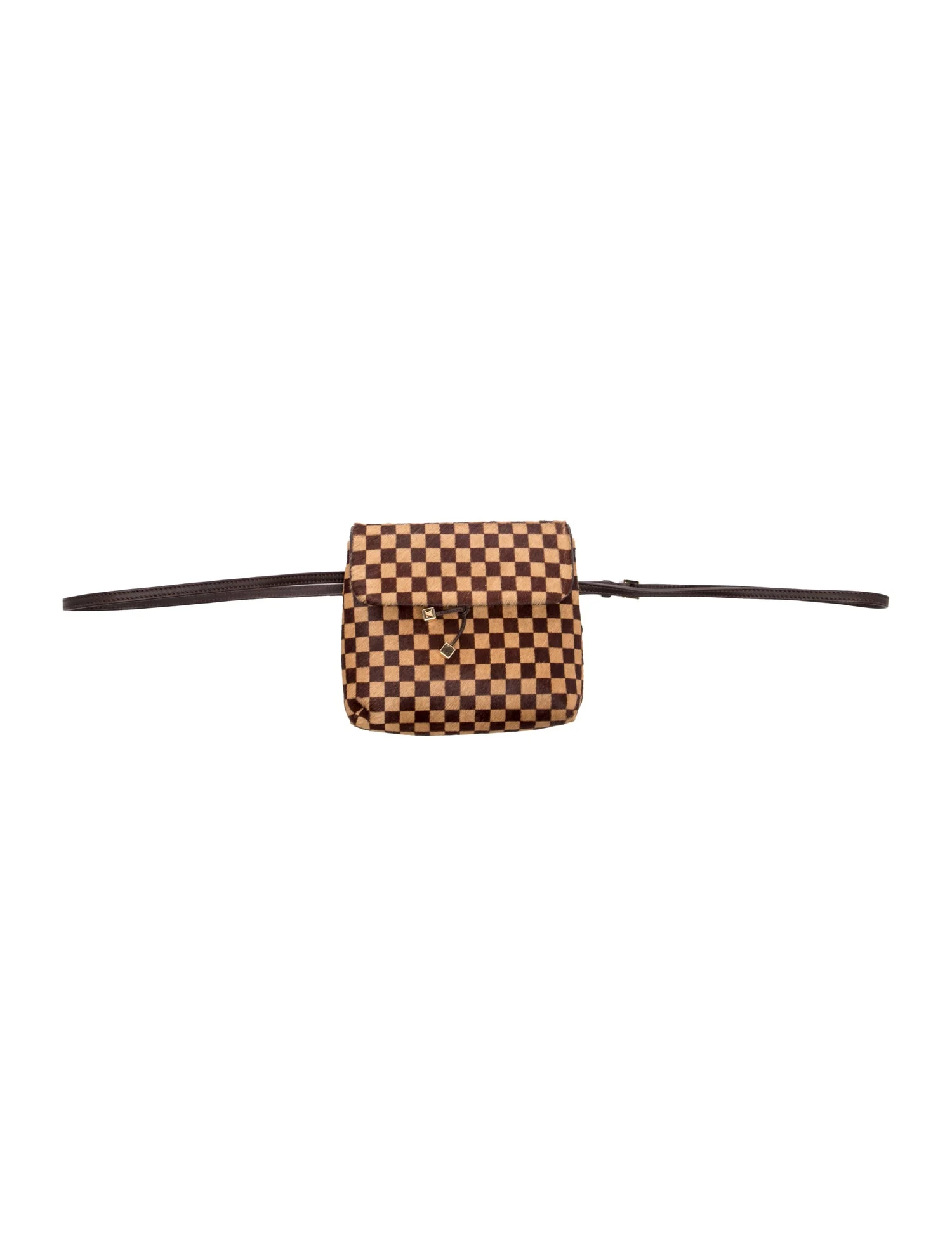 Ponyhair Damier Sauvage Gazelle Pochette Vintage