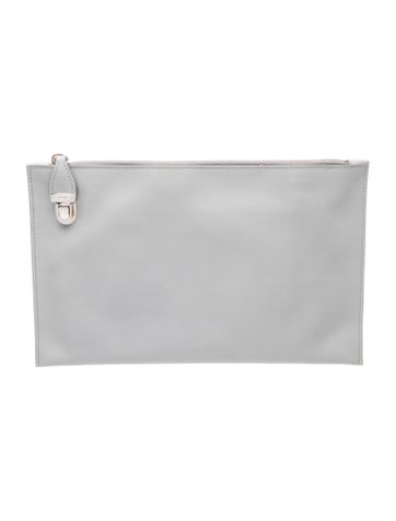 Saffiano Leather Clutch