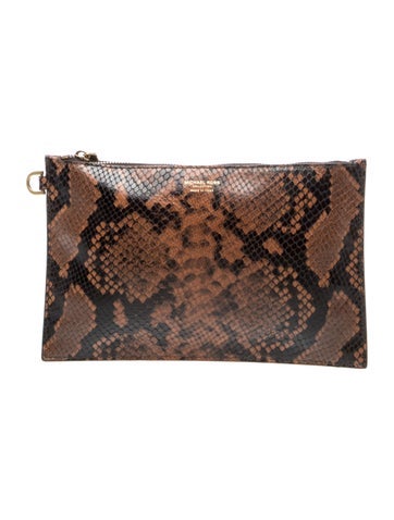 Embossed Leather Clutch