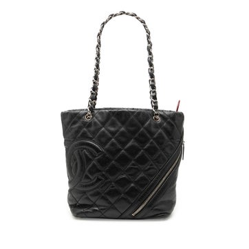 Calf Leather Small Quilted Aged Calfskin Cotton Club Tote