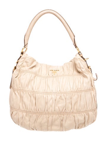 Nappa Gaufre Leather Shoulder Bag
