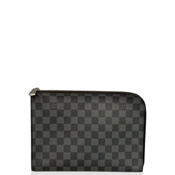Coated Canvas Clutch