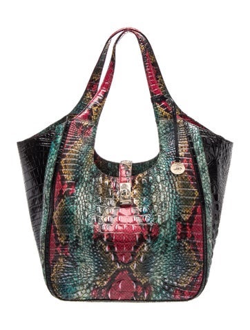 Brahmin Embossed Leather Tote