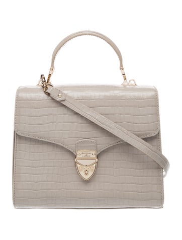 Aspinal of London Embossed Leather Top Handle Bag