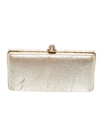 Embossed Leather Clutch