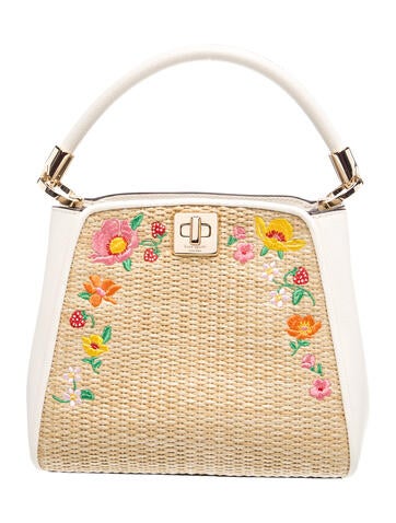 Raffia Top Handle Bag
