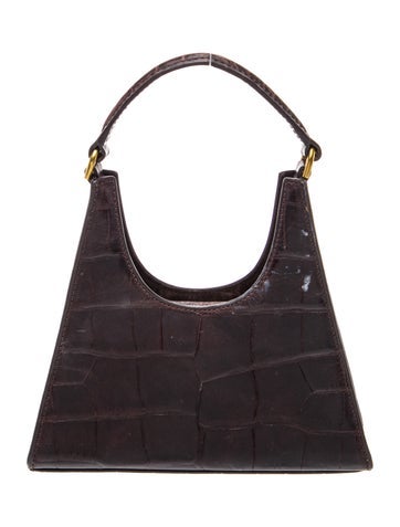 Embossed Leather Top Handle Bag