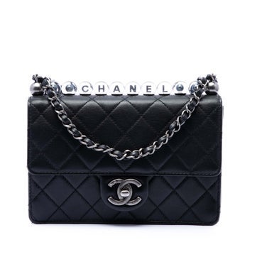 Medium Quilted Goatskin Chic Pearls Flap