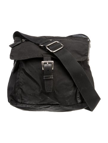 Enameled Metal Triangle Re-Nylon Shoulder Bag