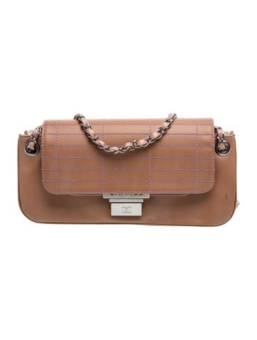 Push Lock Accordion Flap Bag