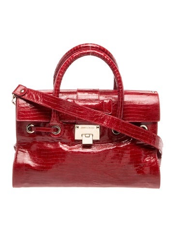 Embossed Leather Top Handle Bag