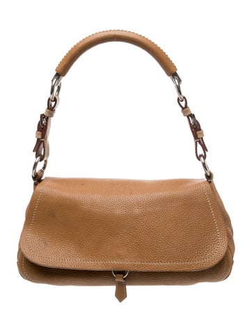 Vitello Daino Leather Shoulder Bag Vintage