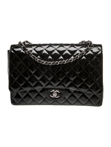 Quilted Patent Classic Maxi Single Flap Bag