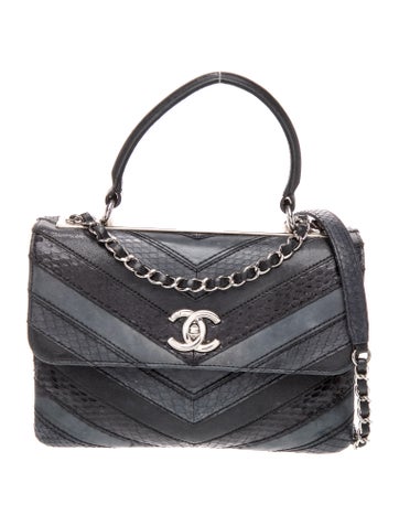 Python Medium Trendy CC Flap Bag
