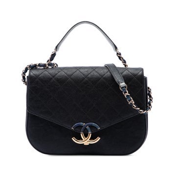 Paris Cuba Medium Quilted Caviar Calfskin Thread Around Flap