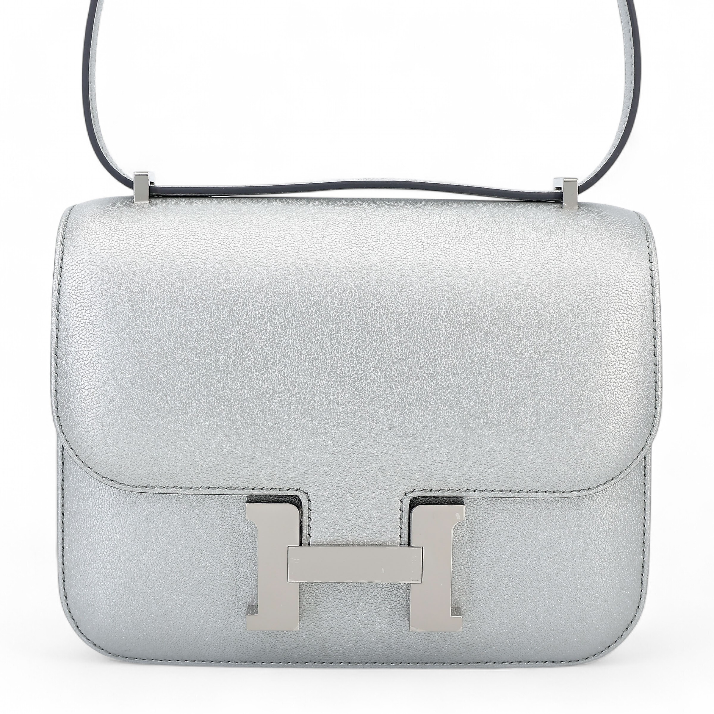 Brand New ( Rank N ) HERMÈS Constance Mini Argent (05) Chevre Palladium hardware K (2025)