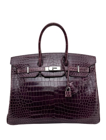 Shiny Porosus Crocodile Birkin 35