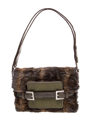 Fur Baguette Medium Vintage