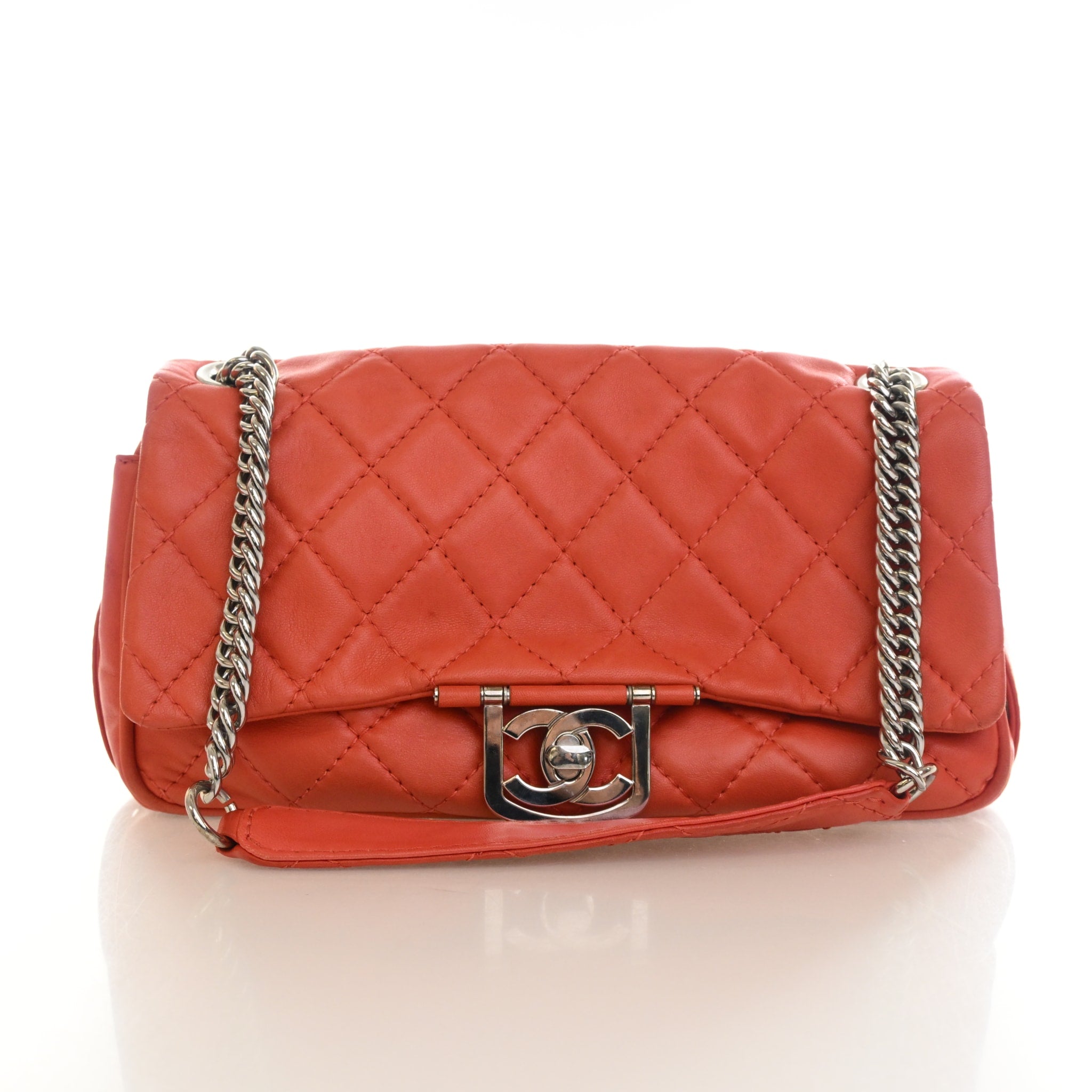 Chanel Medium Lambskin Secret Label Flap Bag