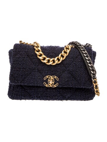 Large Tweed 19 Flap Bag