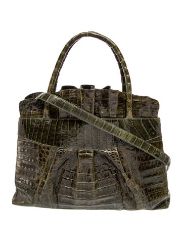Crocodile Top Handle Bag