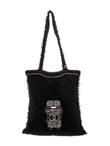 Tweed Robot Shopping Tote