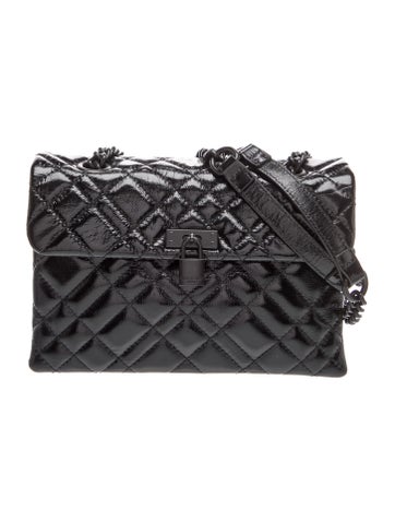 Patent Leather Top Handle Bag