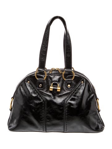 Patent Leather Top Handle Bag