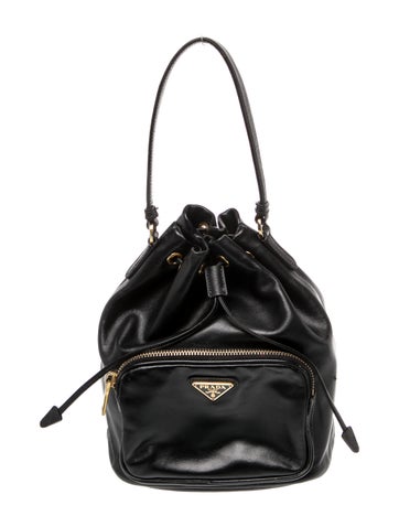 Enameled Metal Triangle Bucket Bag
