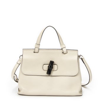 Leather Small Bamboo Daily Top Handle