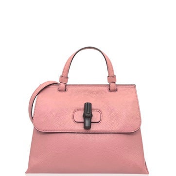 Calfskin Bamboo Daily Top Handle Bag Small