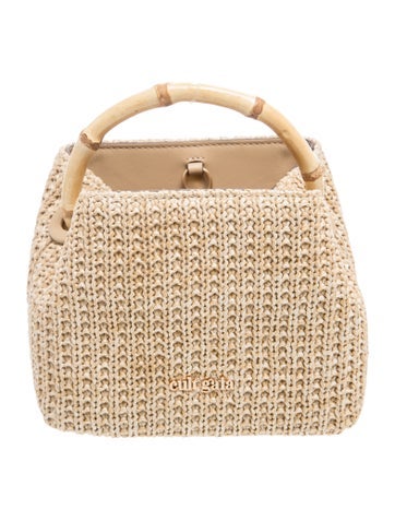 Straw Top Handle Bag