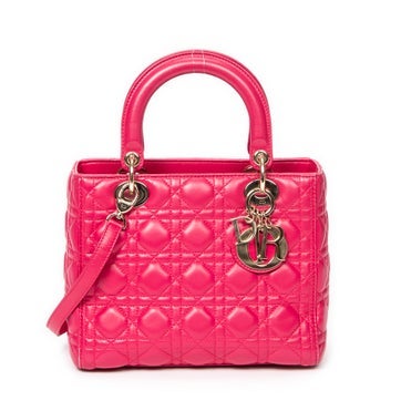 Leather Medium Lady Dior Zip