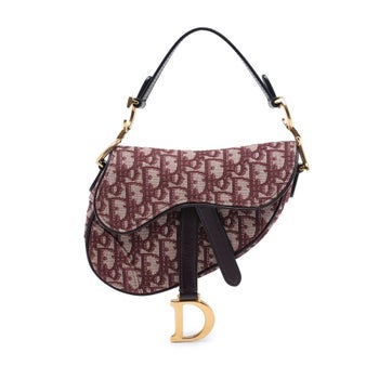 Mini Oblique Canvas and Calfskin Saddle Bag