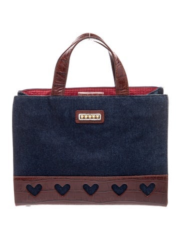 Denim Top Handle Bag