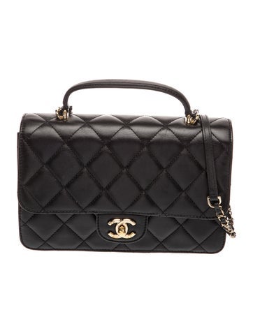 Medium Top Handle Flap Bag