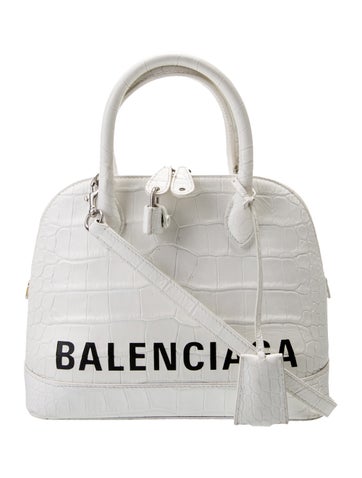 Embossed Leather Top Handle Bag