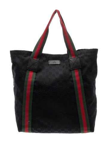 GG Canvas Vertical Tote Large